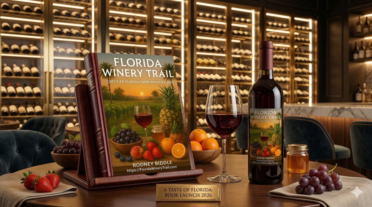 Florida Winery Trails book - Covering 20 Florida Certified Farm Wineries and a history of Wine in Florida